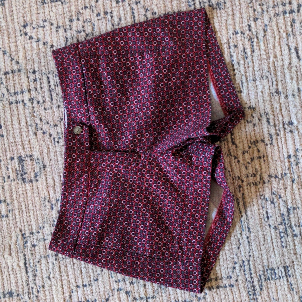J Crew | Red and Gray Patterned Shorts